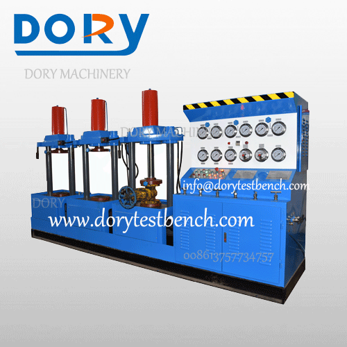 Vertical Hydraulic valve test bench with three worktables
